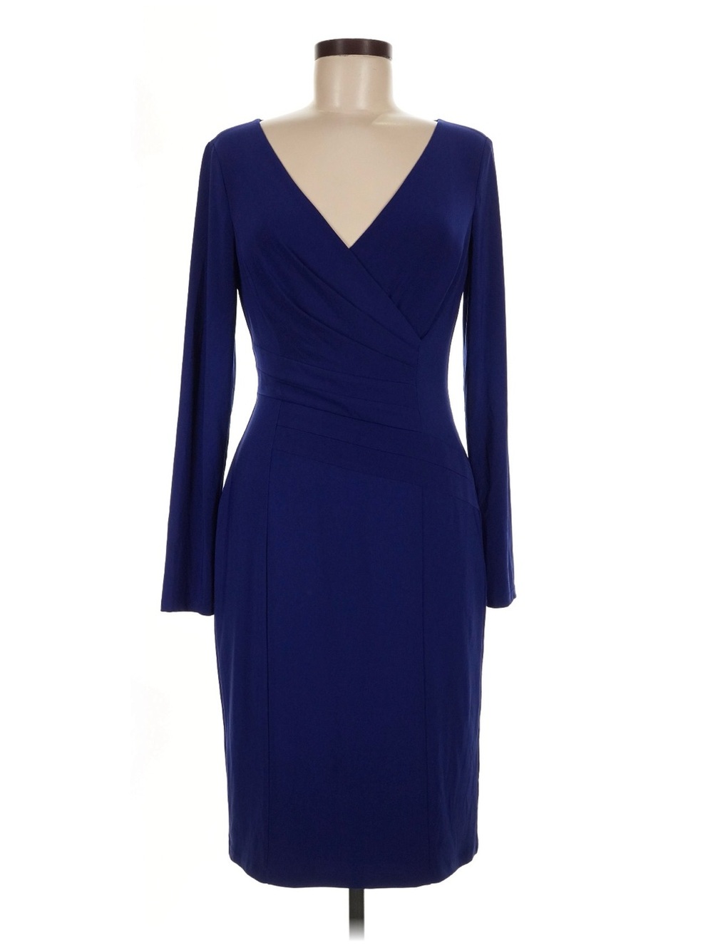 Lauren by Ralph Lauren Deep Blue Long Sleeve Wedding Cocktail Dress Size 8
